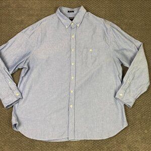 Todd Snyder Button Down Shirt Men's XXL Classic Fit Blue Oxford Button Up Cotton